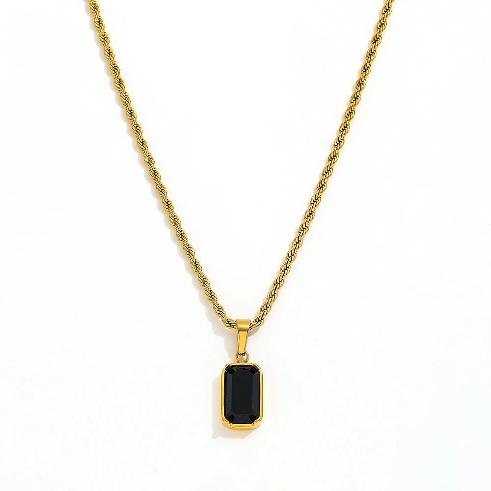 Black Gemstone Pendant