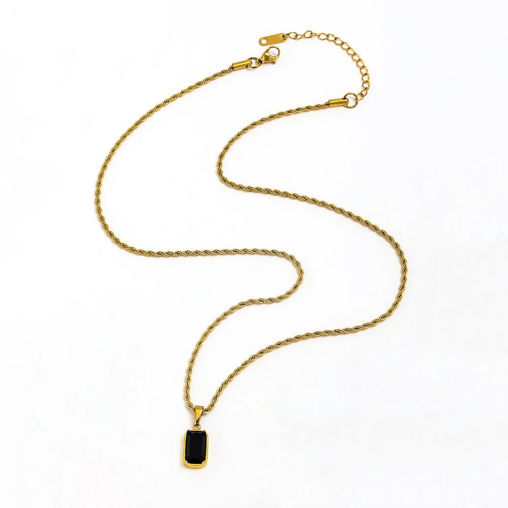 Black Gemstone Pendant