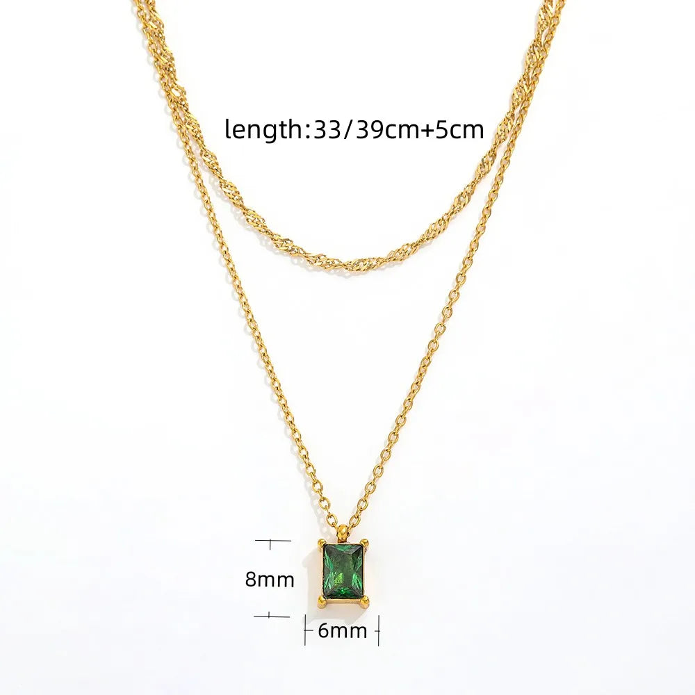 Vintage Green Double Layer Pendant